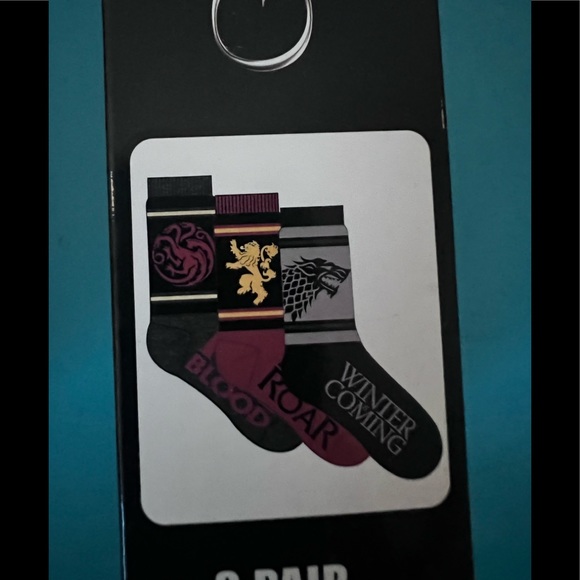 2 Packs of Game of Thrones 3-Pair Crew Socks, New, Shoe Size 6-12 - Picture 5 of 13